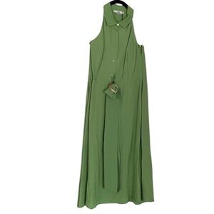 👗NWT European Designer adL Halter-neck Asymmetric Midi Dress 👗